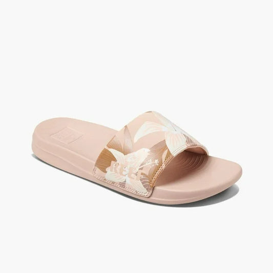 REEF Women's Sandal One Slide - Sand Hibiscus