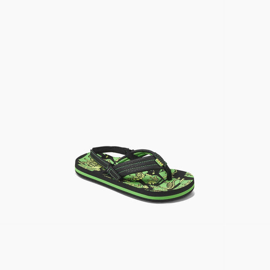 REEF Kid's Sandal Little Ahi Glow - Dinosaur